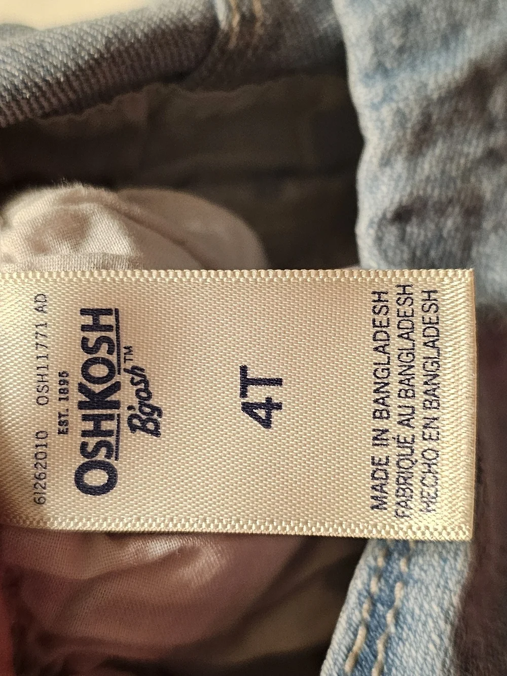 OshKosh B'gosh Light Blue Denim Overalls Dress with Front Pocket